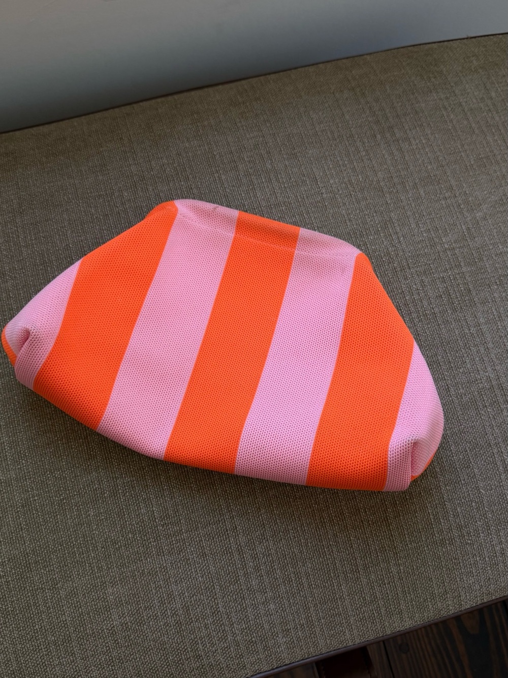 Striped Pink and Orange clutch